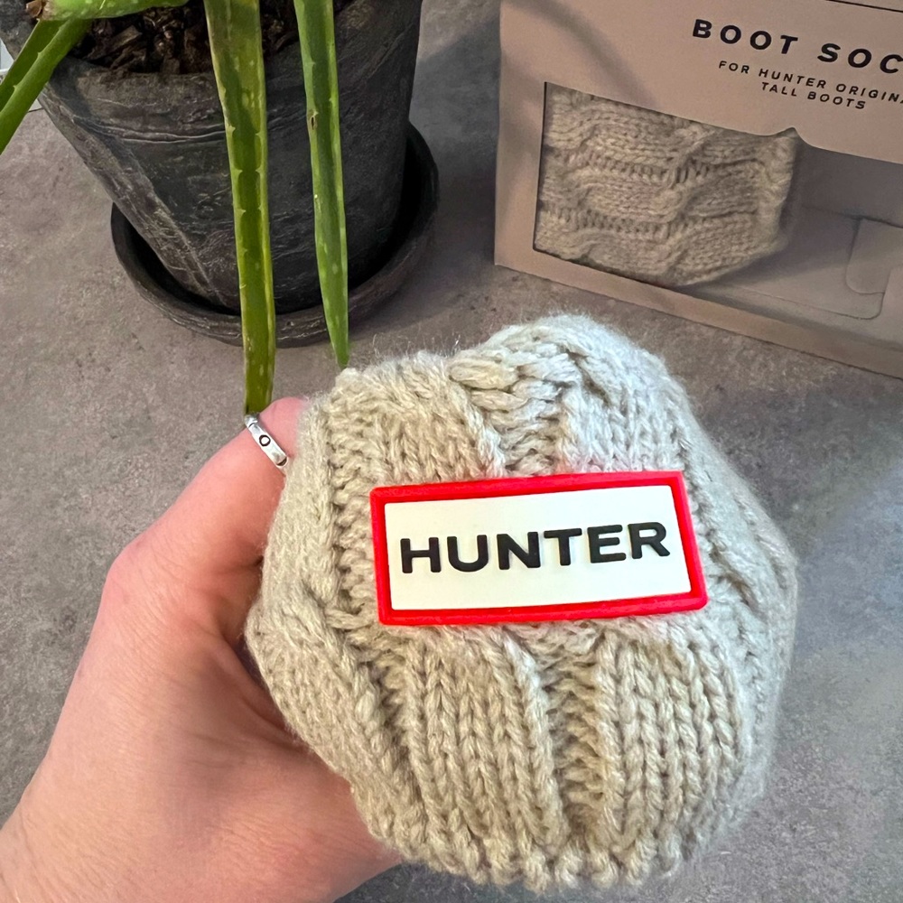 ☔️ Hunter Tall Boot Socks in “Greige”